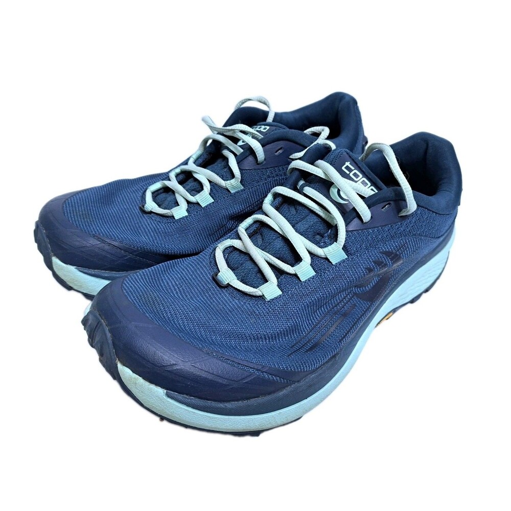 Topo Athletic Pursuit Womens Size 8 Navy Blue Sky Trail Running Shoes Zero Drop